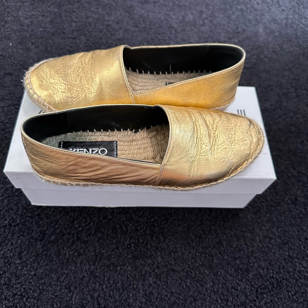KENZO Gold Espadrille